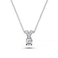 Halskette X-Diamond Dame Classici in Weißgold Diamante Lab Grown 0.28 Ct PLC1WB - PLC1WB
